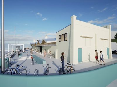 Concept render image of perspective 7: Northern Pavilion amenities at Newcastle Ocean Baths