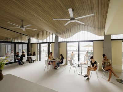 Concept render image of perspective 6: Inside view of Newcastle Ocean Baths