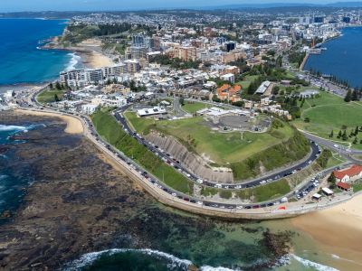 Aerial image of the Newcastle foreshore